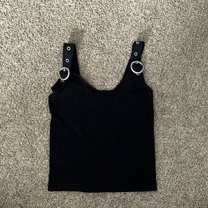 Black tank with adjustable straps